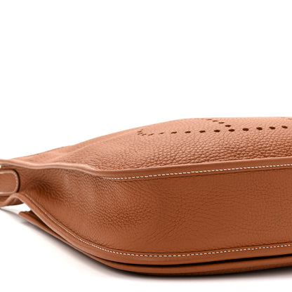 Hermes Taurillon Clemence Evelyne III PM Gold 9 of 11