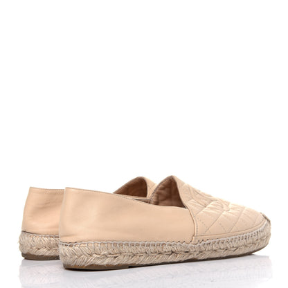 Chanel Lambskin Quilted CC Espadrilles 41 Beige 4 of 21