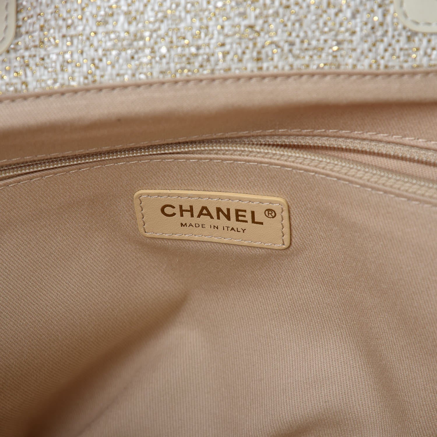 Chanel Canvas Large Deauville Tote Ivory 6 of 9