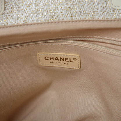 Chanel Canvas Large Deauville Tote Ivory 6 of 9