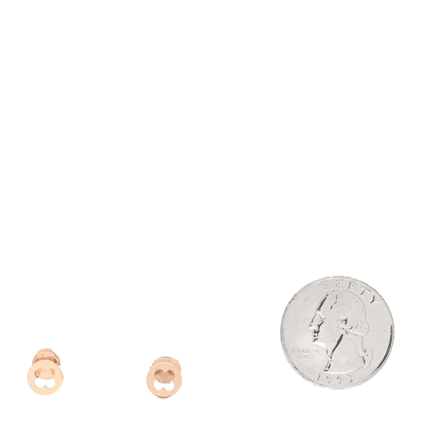18K Pink Gold Empreinte Ear Studs Earrings