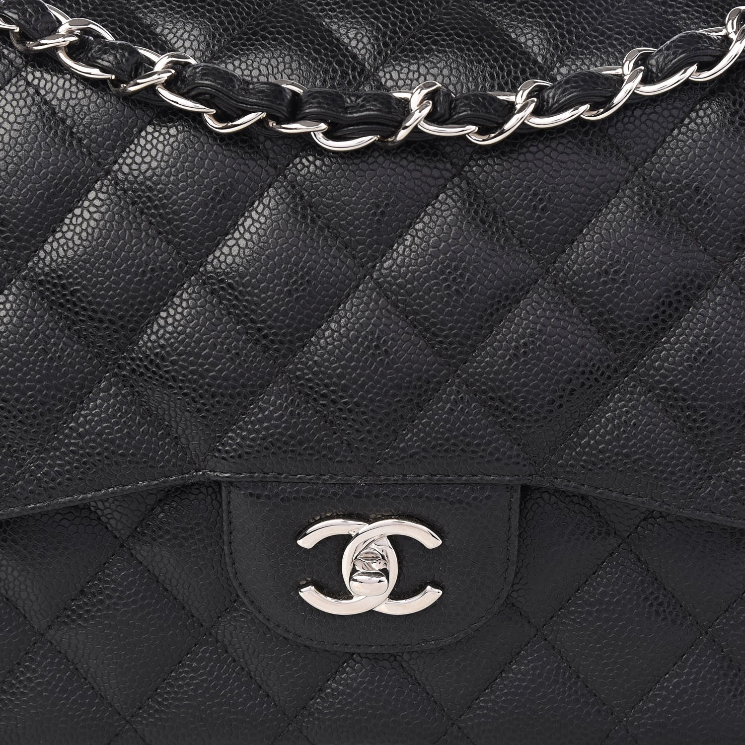 Chanel Caviar Quilted Jumbo Double Flap Black 8 of 8