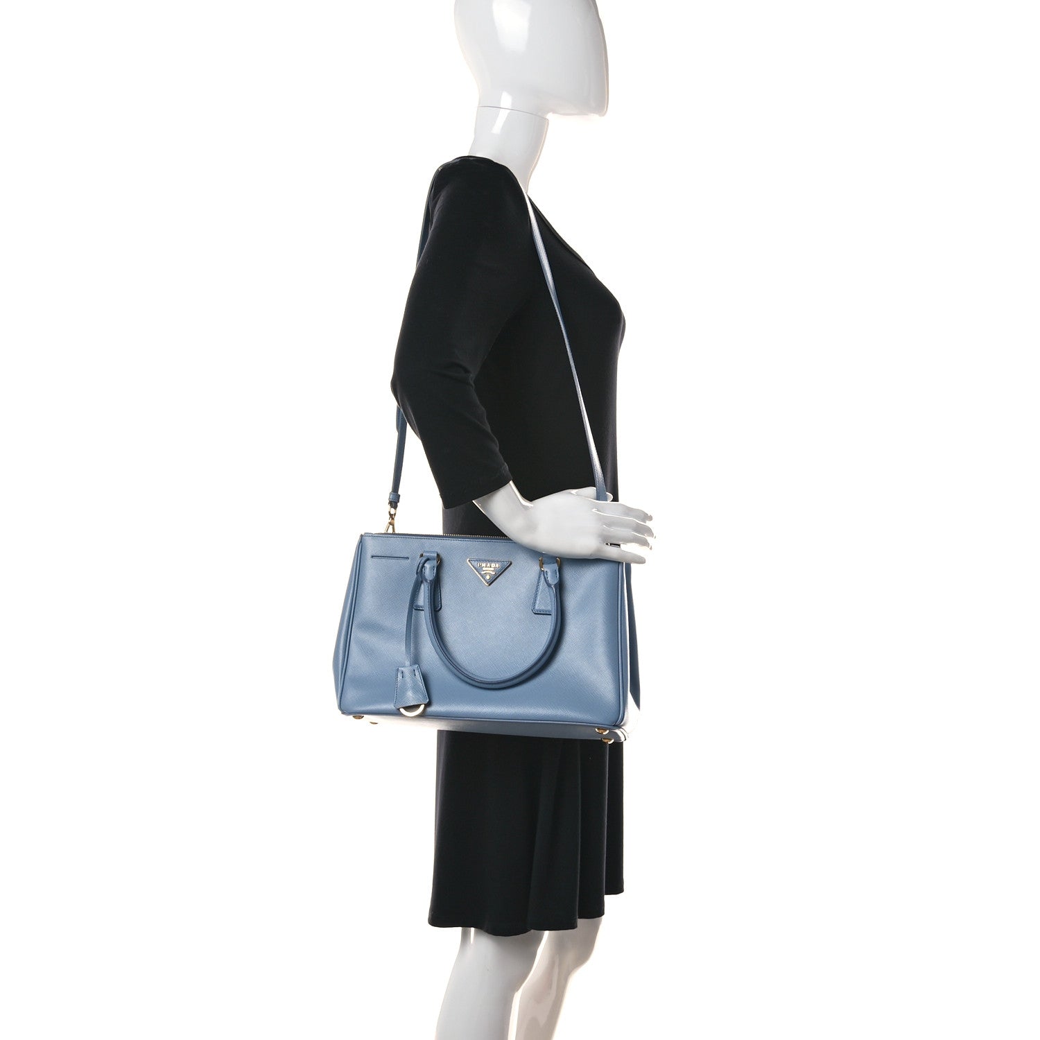 Prada Saffiano Small Galleria Double Zip Tote Astrale 2 of 11