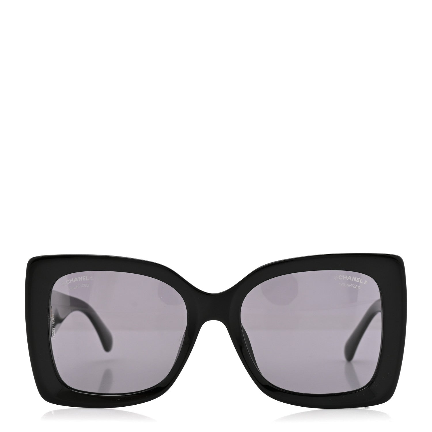 Chanel Acetate CC Square Sunglasses 5555 Black 2 of 7