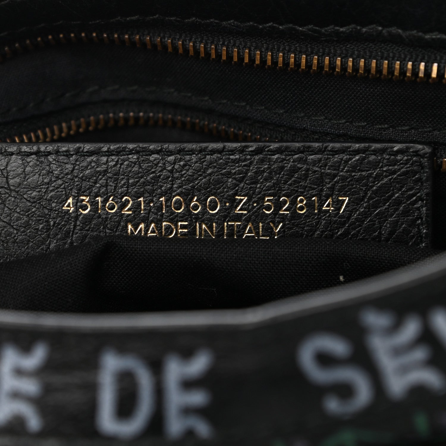 Balenciaga Agneau Graffiti All Over Classic Hardware S City Black Multicolor 7 of 11