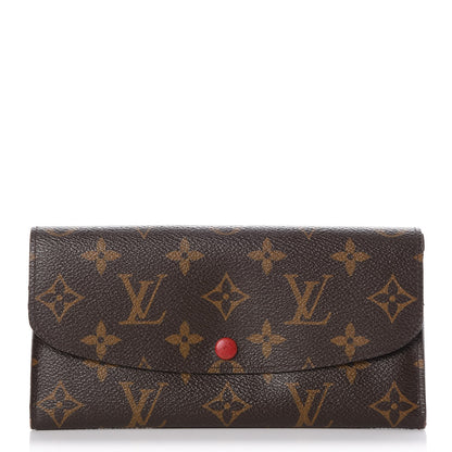 Louis Vuitton Monogram Emilie Wallet Red 1 of 11