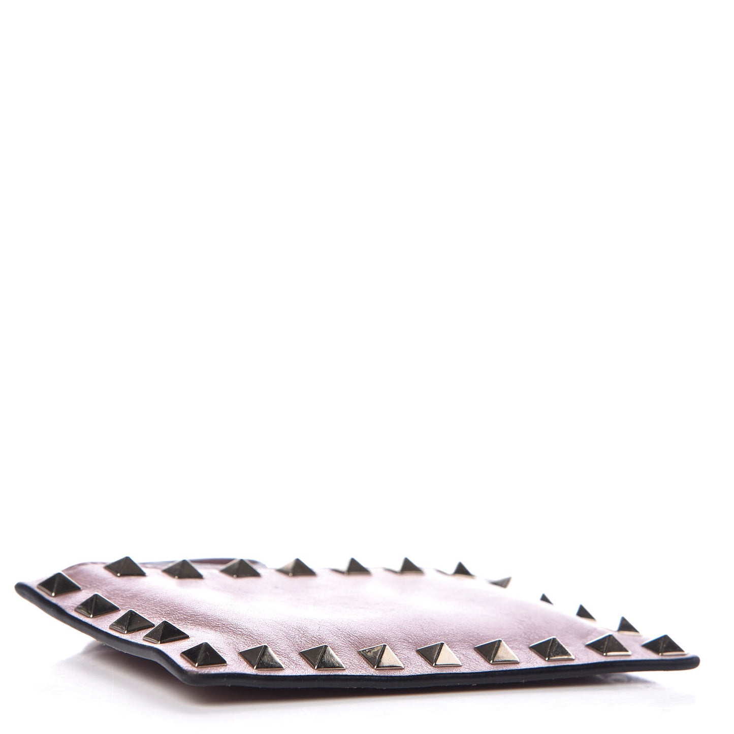 Vitello Rockstud Coin Case Card Holder Lipstick