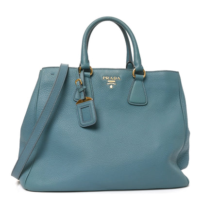 Prada Vitello Daino Tote  Marine 1 of 9