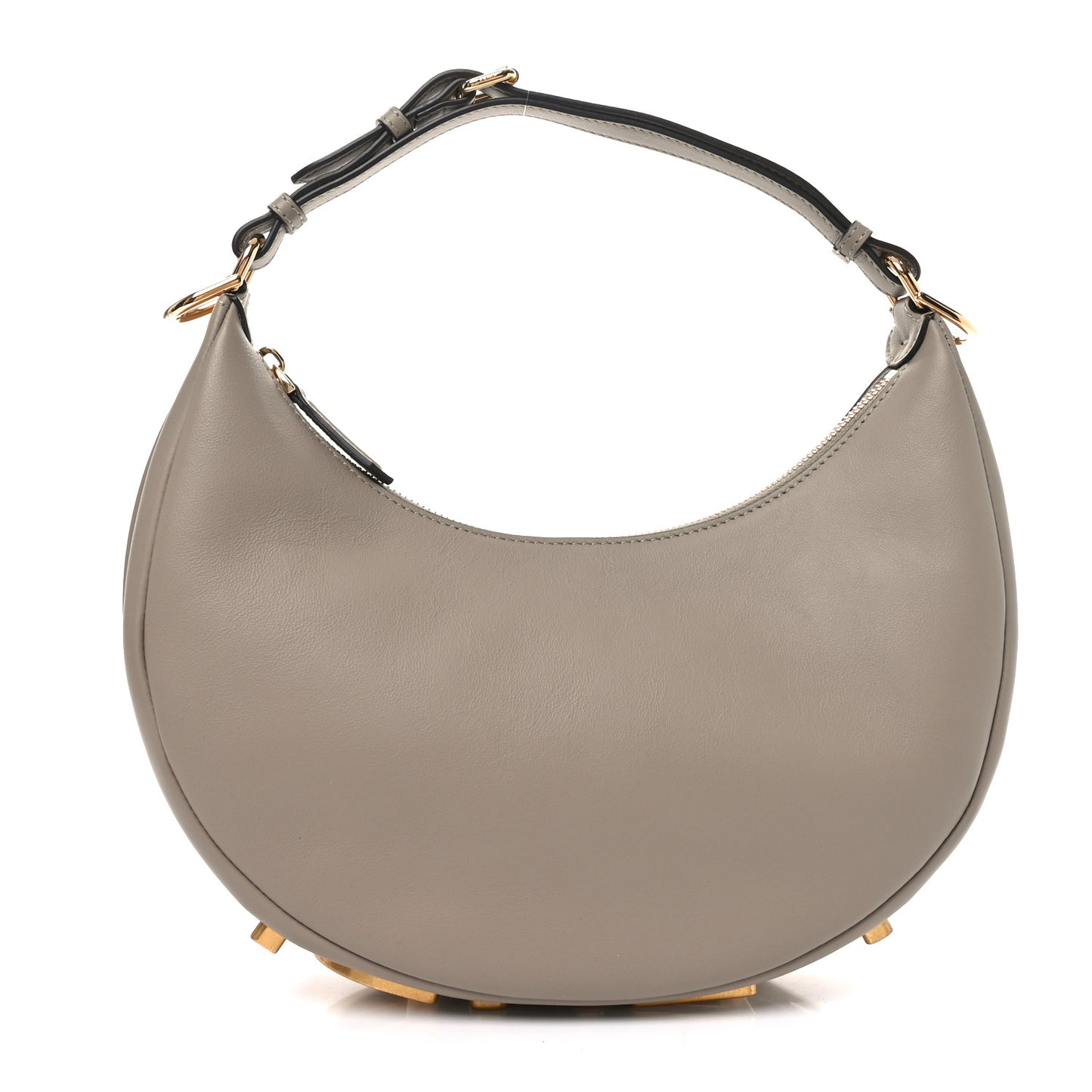 Vitello Grace Matte Small Fendigraphy Hobo Bag Tortora