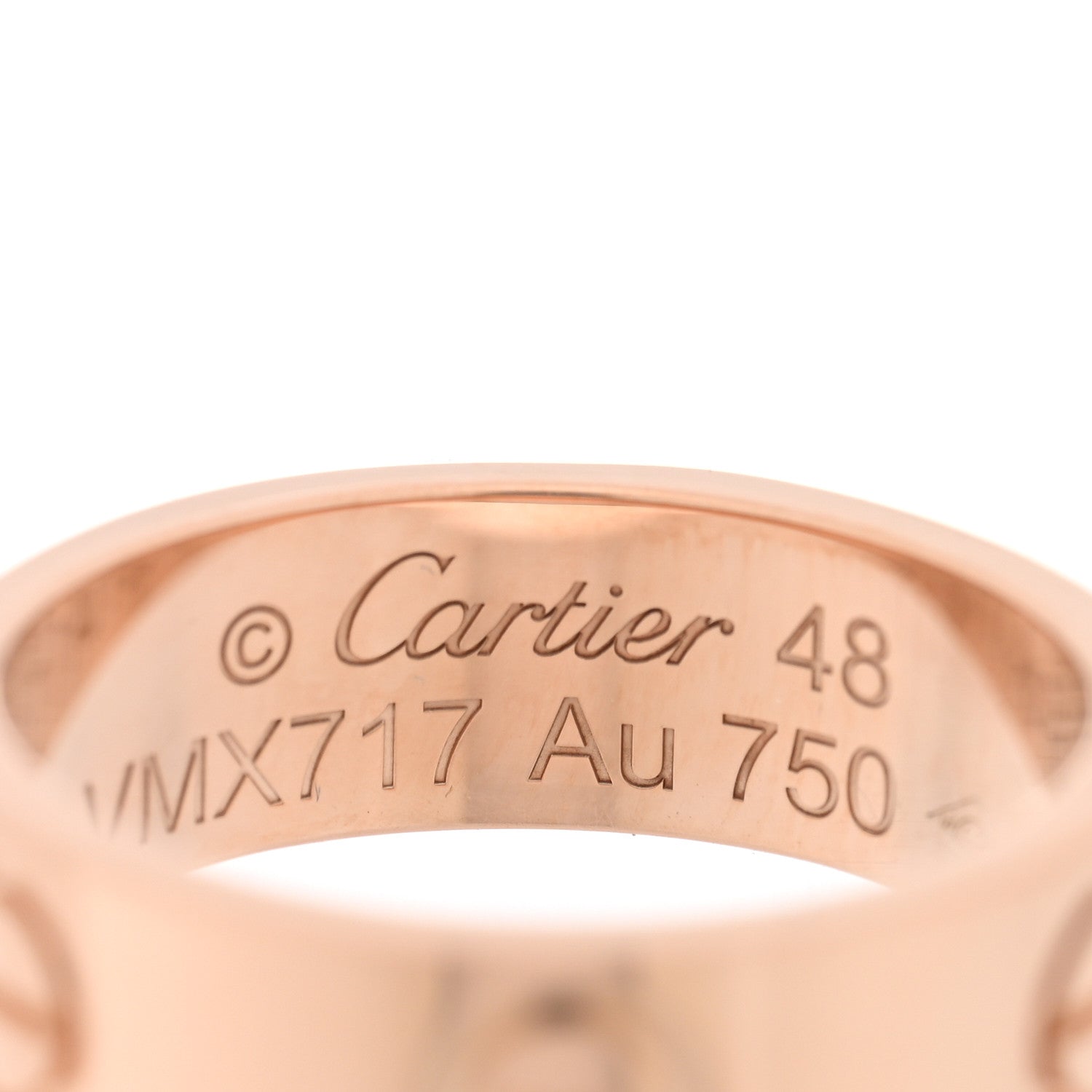 Cartier 18K Pink Gold 5.5mm LOVE Wedding Band Ring 48 4.5 4 of 4