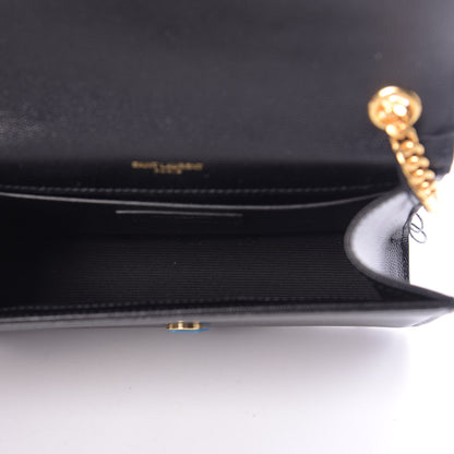 Saint Laurent Grain De Poudre Small Monogram Kate Satchel Black 5 of 11
