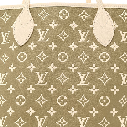 Louis Vuitton Empreinte Monogram Spring In The City Neverfull MM Kaki Beige Cream 7 of 9