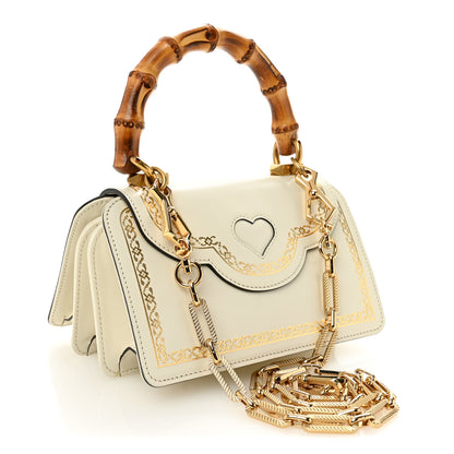Gucci Calfskin Bamboo Mini Thiara Top Handle Bag White 3 of 10