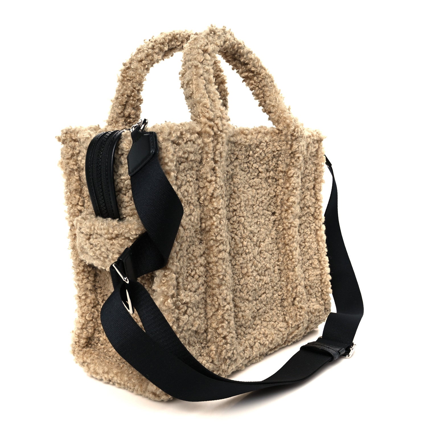 Marc Jacobs Polyester Cotton Medium The Teddy Traveler Tote Bag Beige 3 of 10