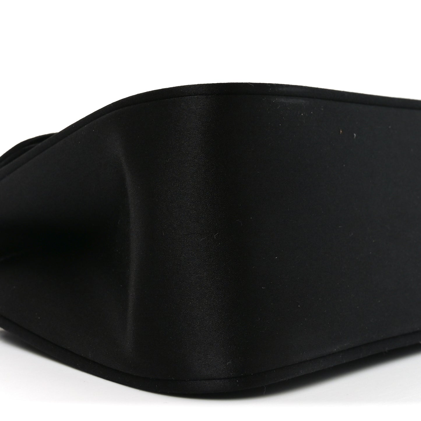 Satin Crystal Bow Top Handle Black