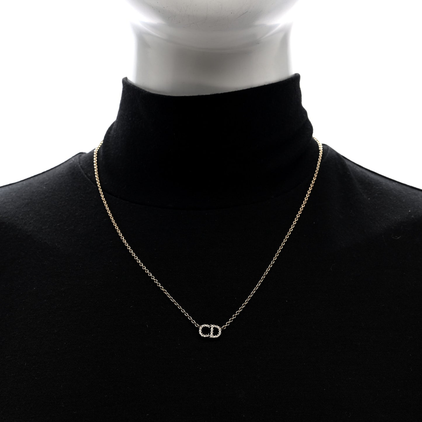 Metal Crystal Clair D Lune Necklace Gold