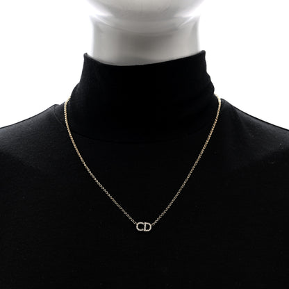 Christian Dior Metal Crystal Clair D Lune Necklace Gold 2 of 4