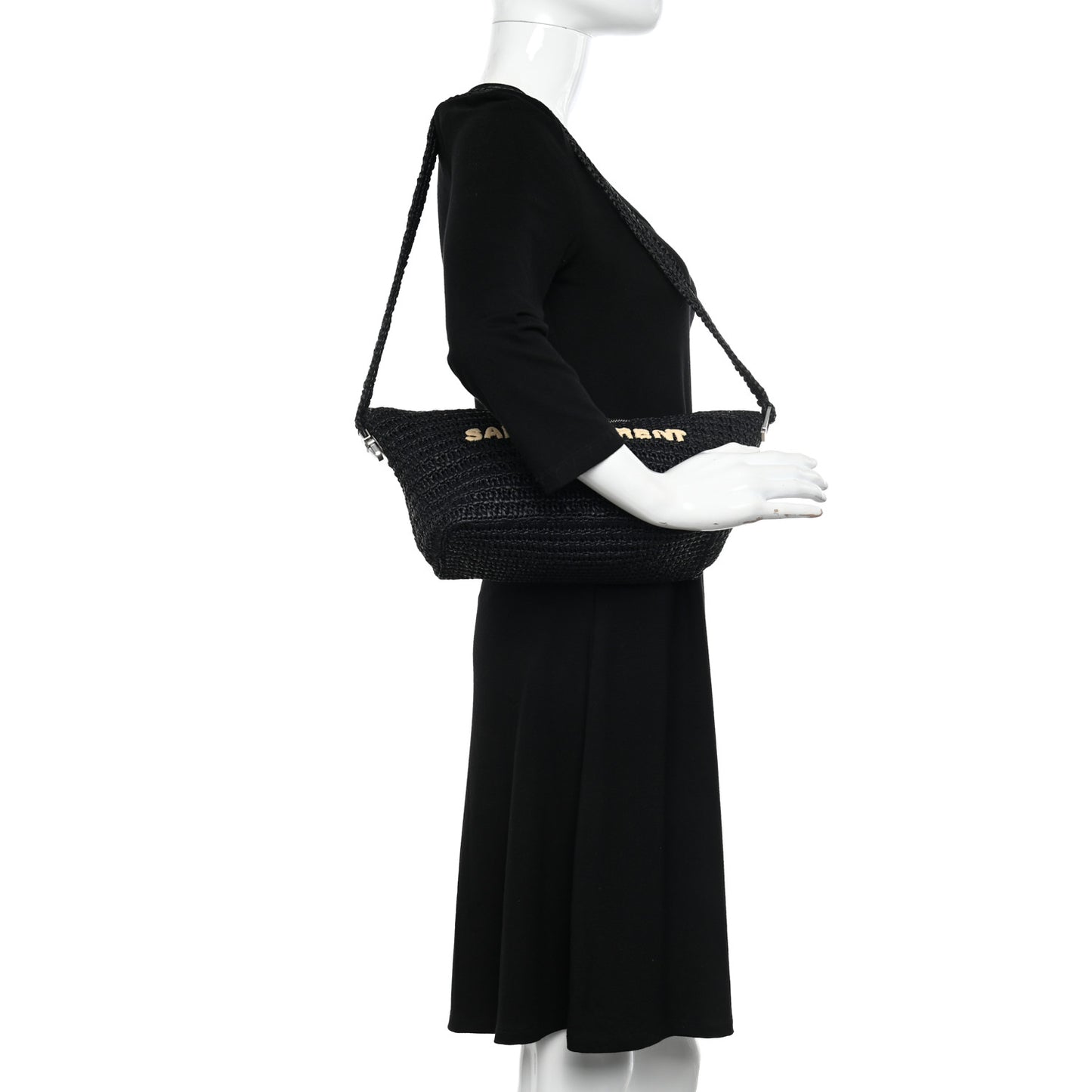 Raffia Le Crossbody Black