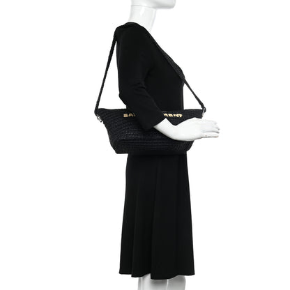 Saint Laurent Raffia Le Crossbody Black 2 of 13