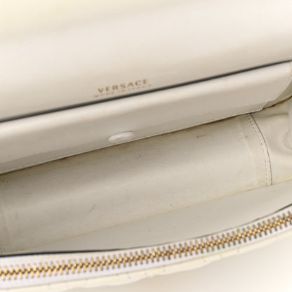 Versace Nappa Quilted Virtus Top Handle Shoulder Bag White 5 of 13