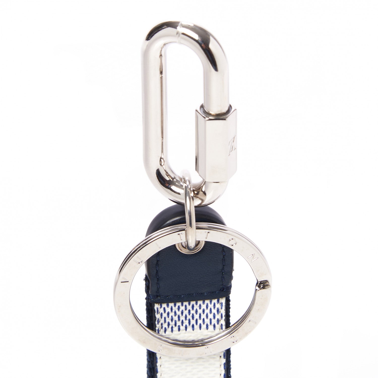 Louis Vuitton Damier Azur Coastline Dragonne Bag Charm Key Holder 4 of 5