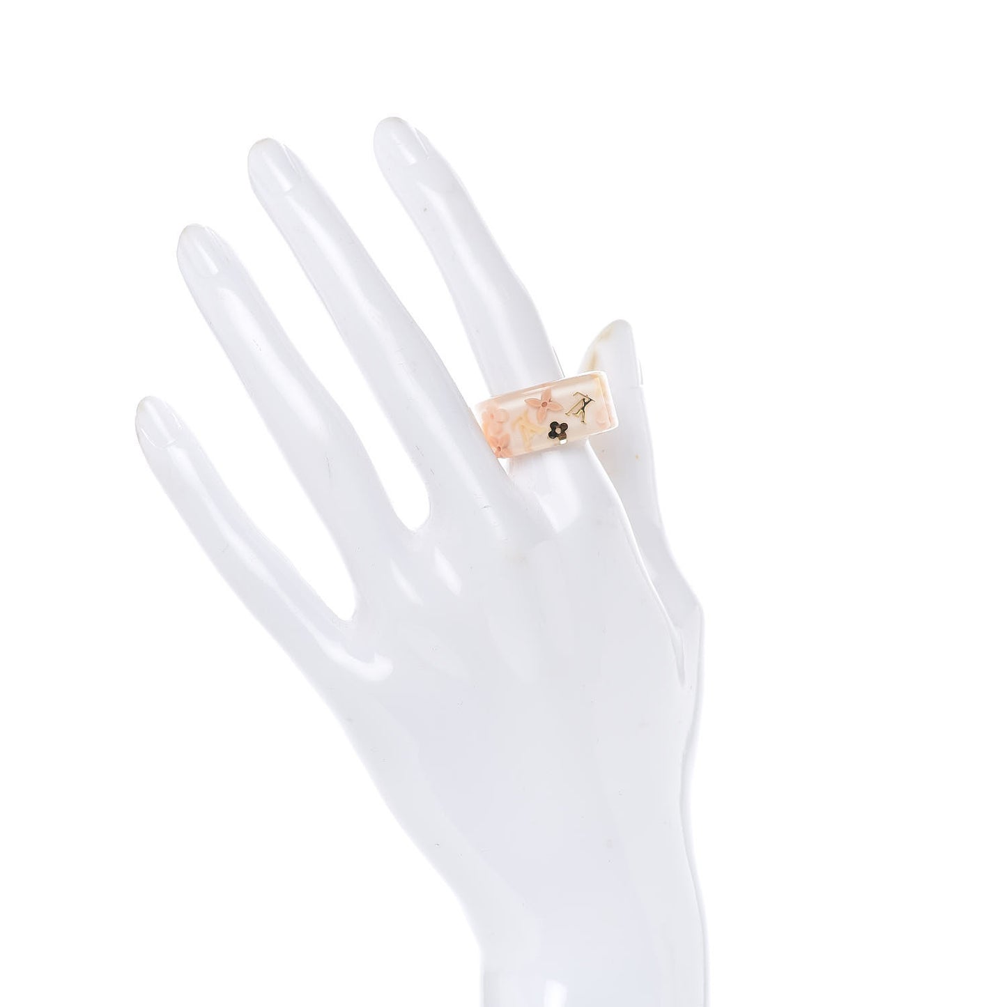 Swarovski Crystal Resin Inclusion Ring L Beige