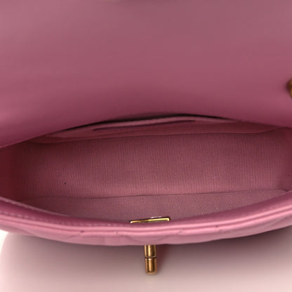 Chanel Lambskin Quilted Mini Lacquered Chain Flap Pink 5 of 11