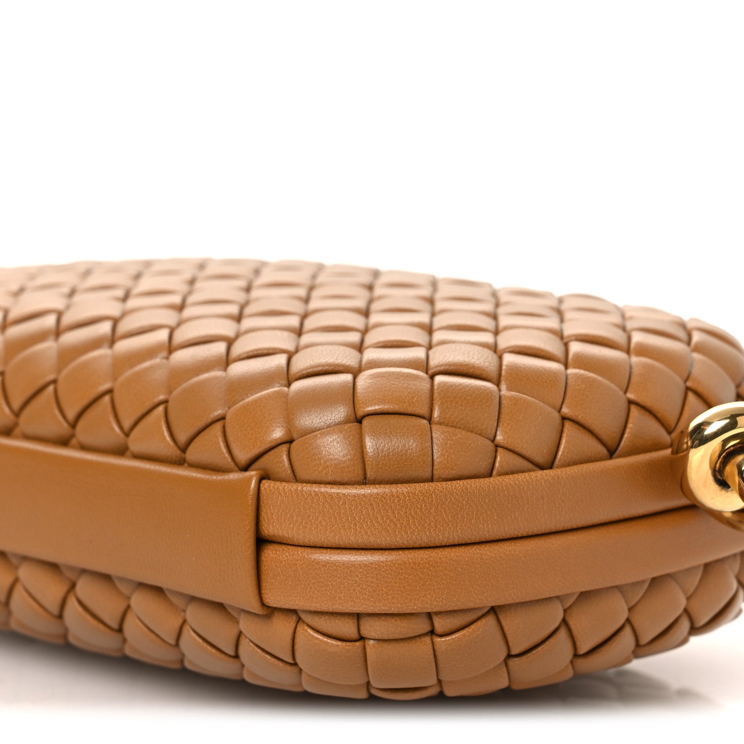 Calfskin Intrecciato Knot On Strap Camel