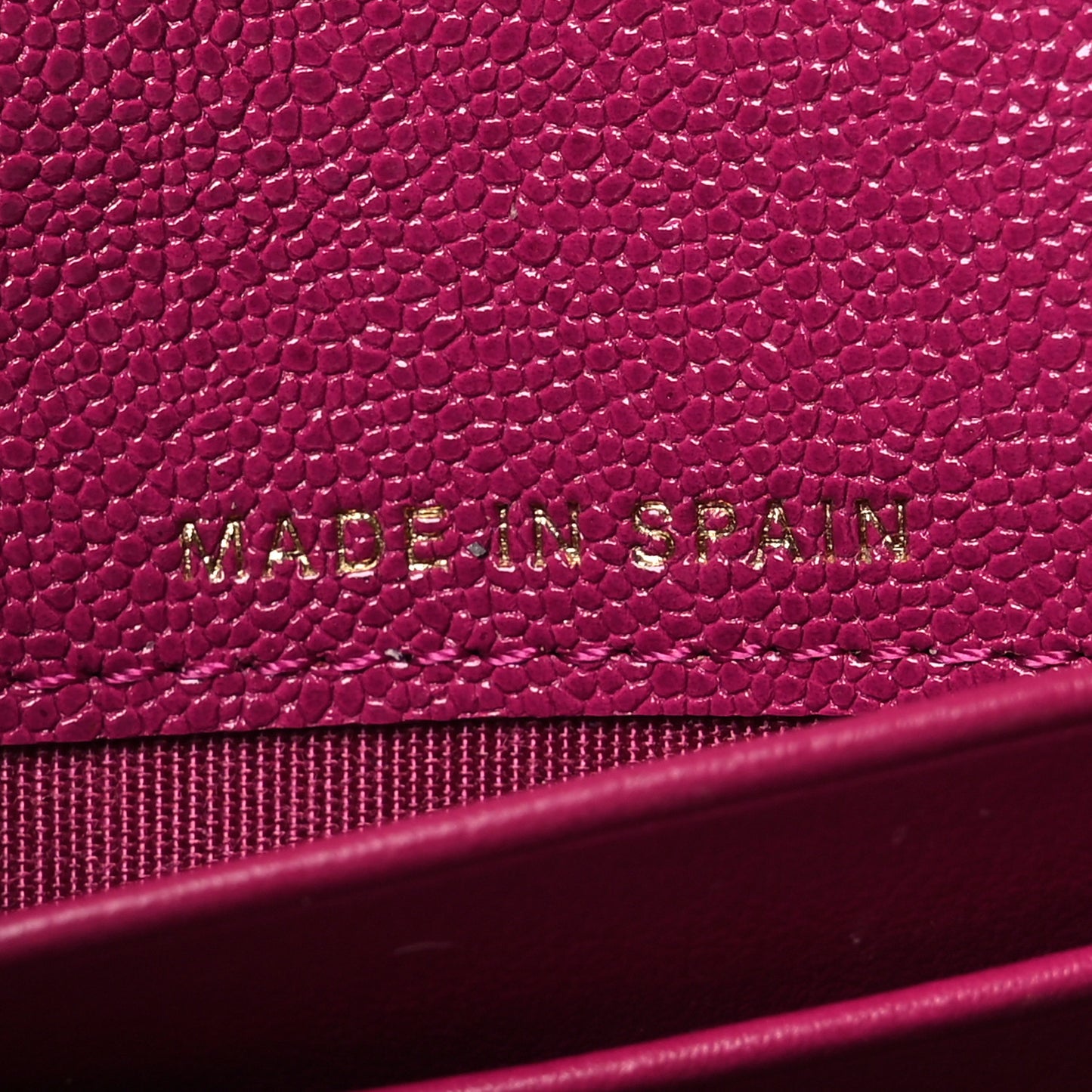 Caviar Quilted Medium Boy Flap Wallet Fuchsia