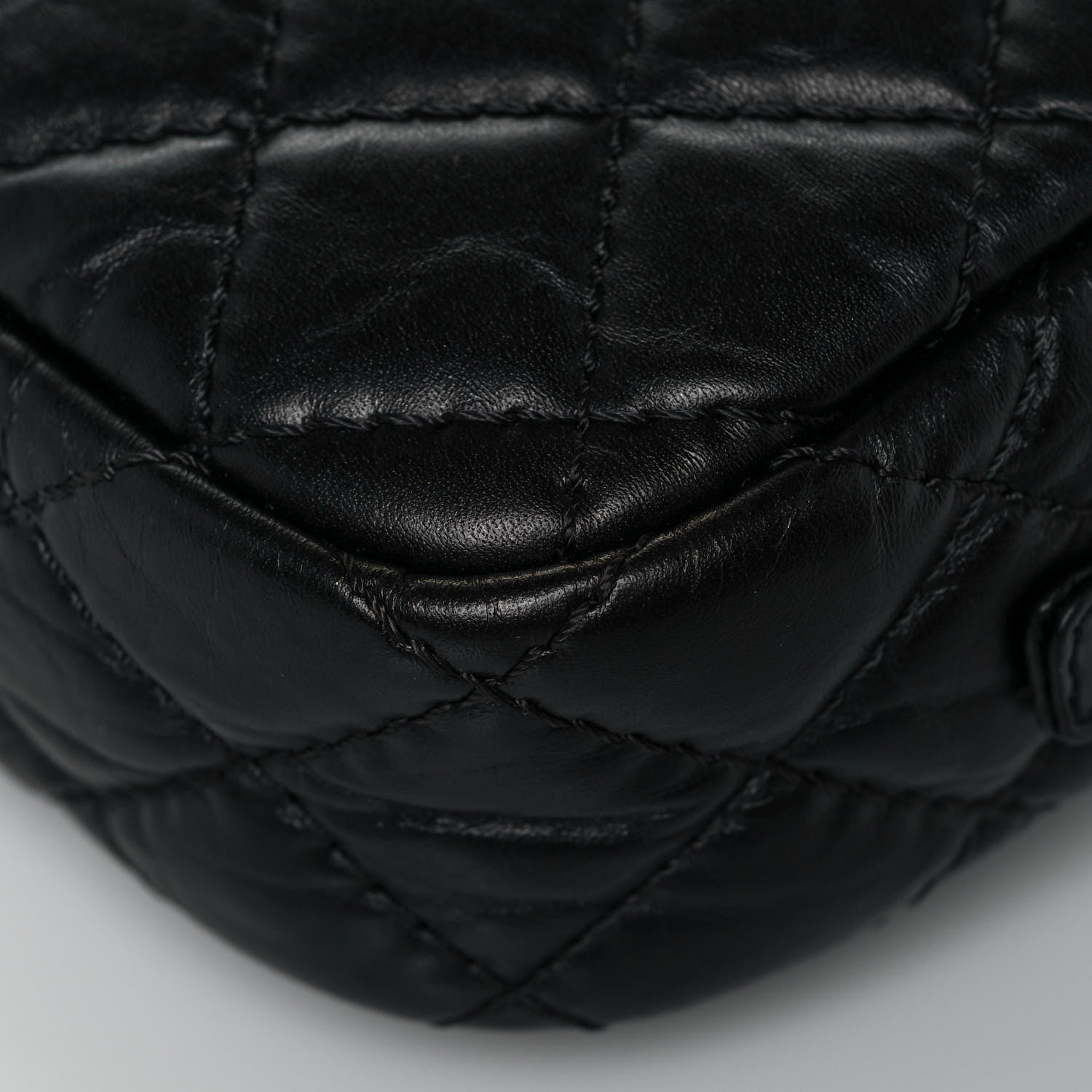 Chanel Aged Calfskin Quilted Mini Reissue Camera Case Black 12 of 12
