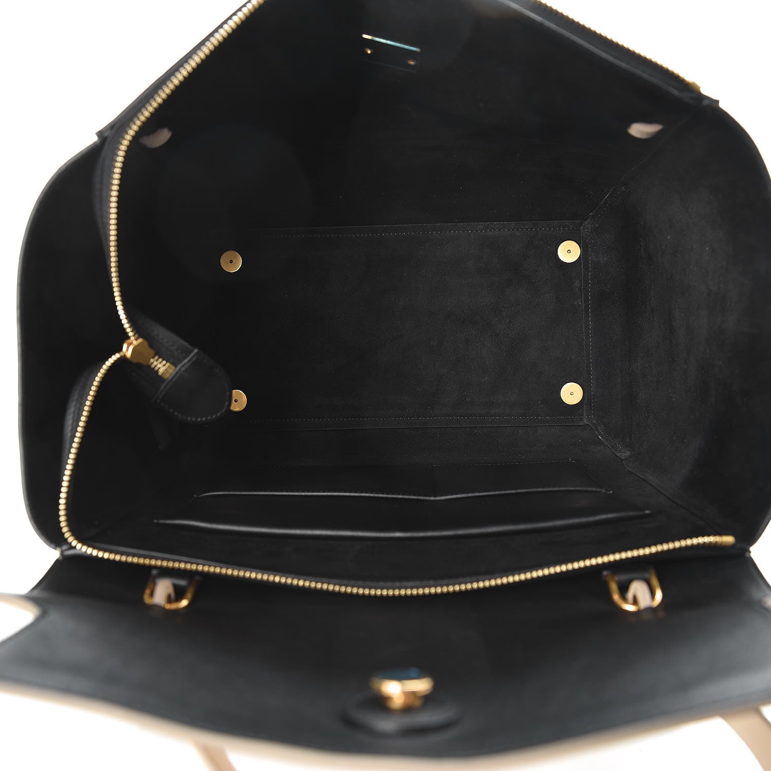 Celine Smooth Calfskin Small Bi-Color Belt Bag Black Cream 5 of 9