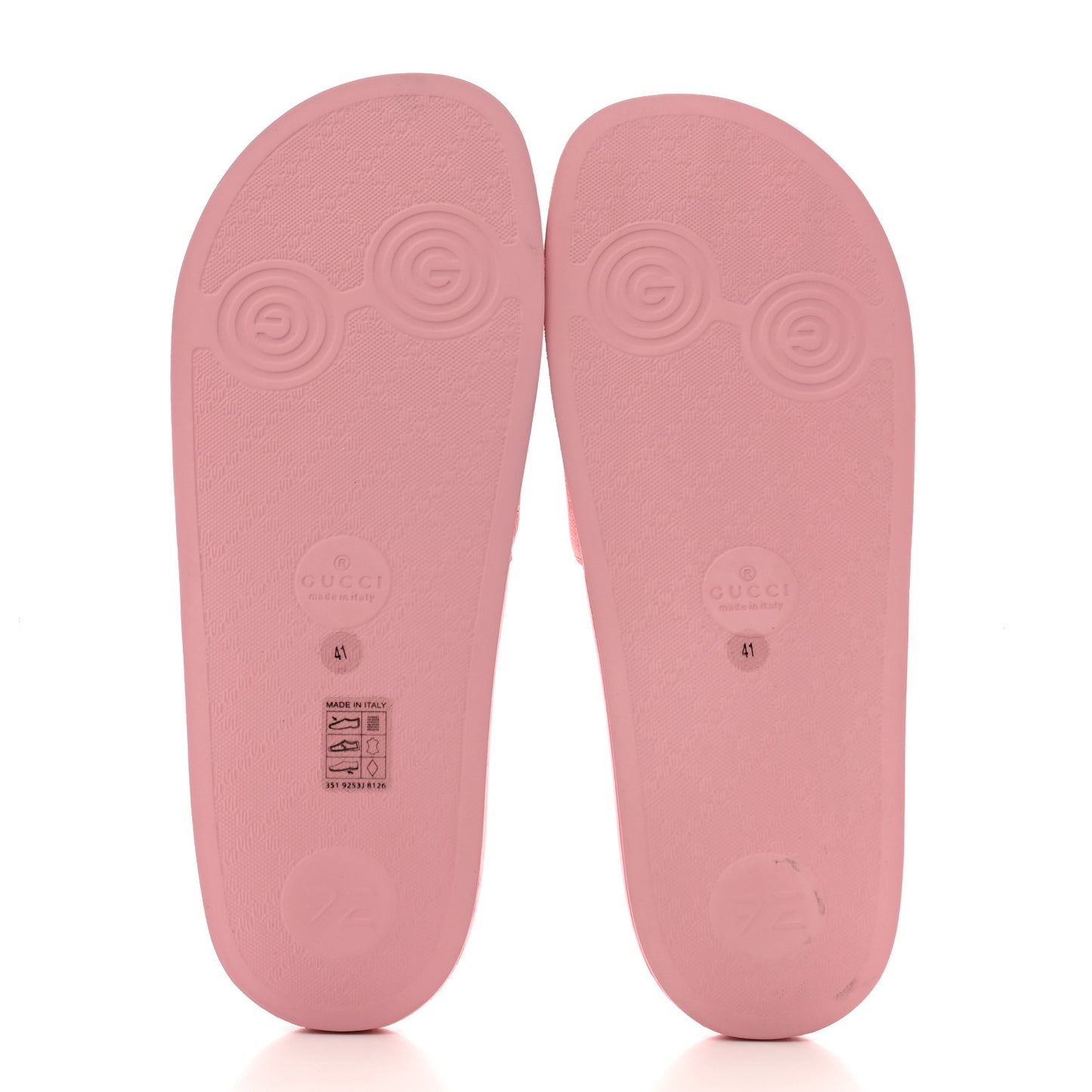 GG Supreme Monogram Slide Sandals 41 Cotton Candy Dark Cotton Candy