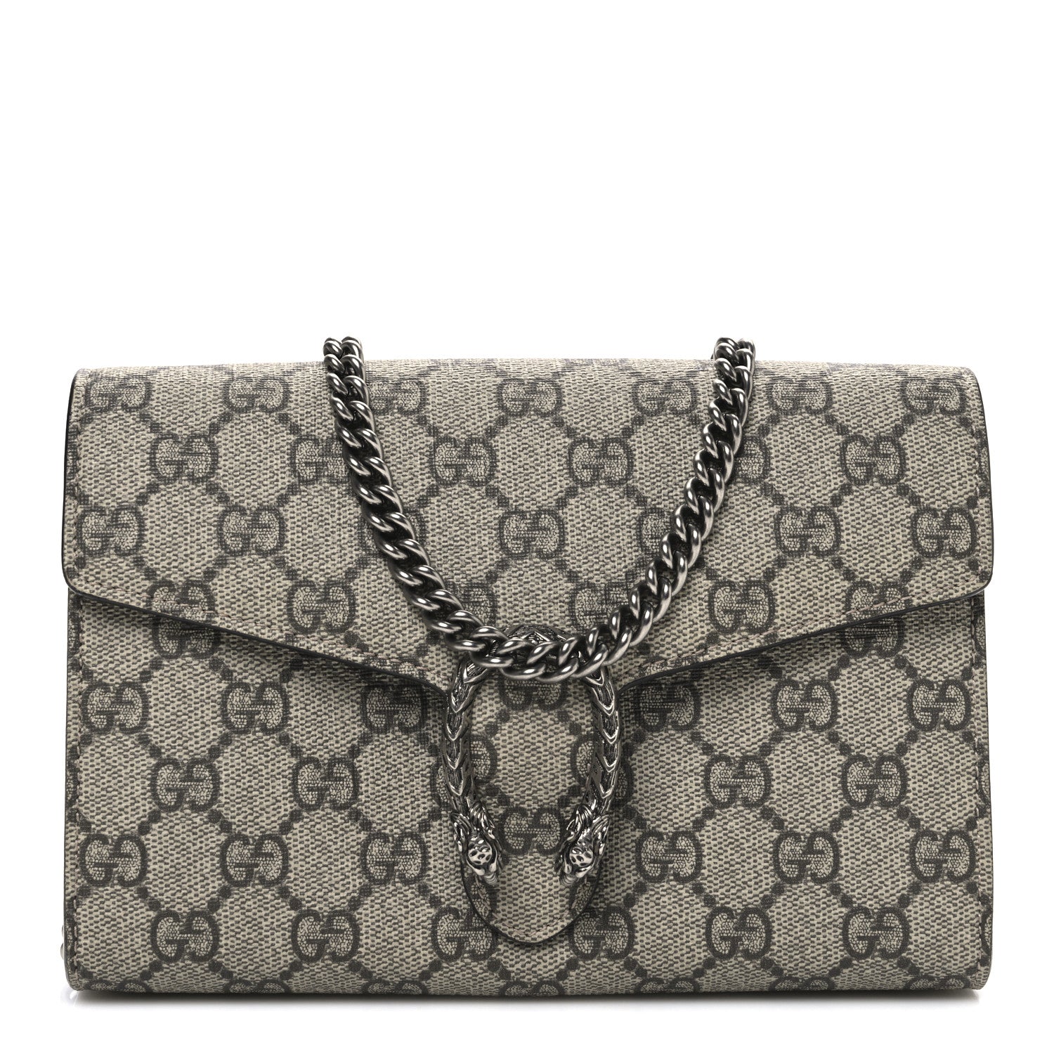 Gucci GG Supreme Monogram Mini Dionysus Chain Wallet Beige Taupe 1 of 10