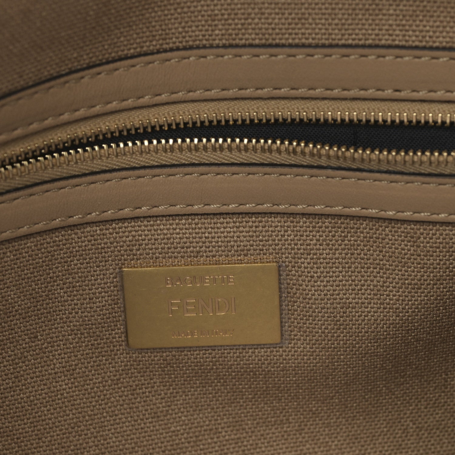 Fendi Canvas Vitello King FF Multicolor Embroidered Baguette Multicolor Cuoio 6 of 8