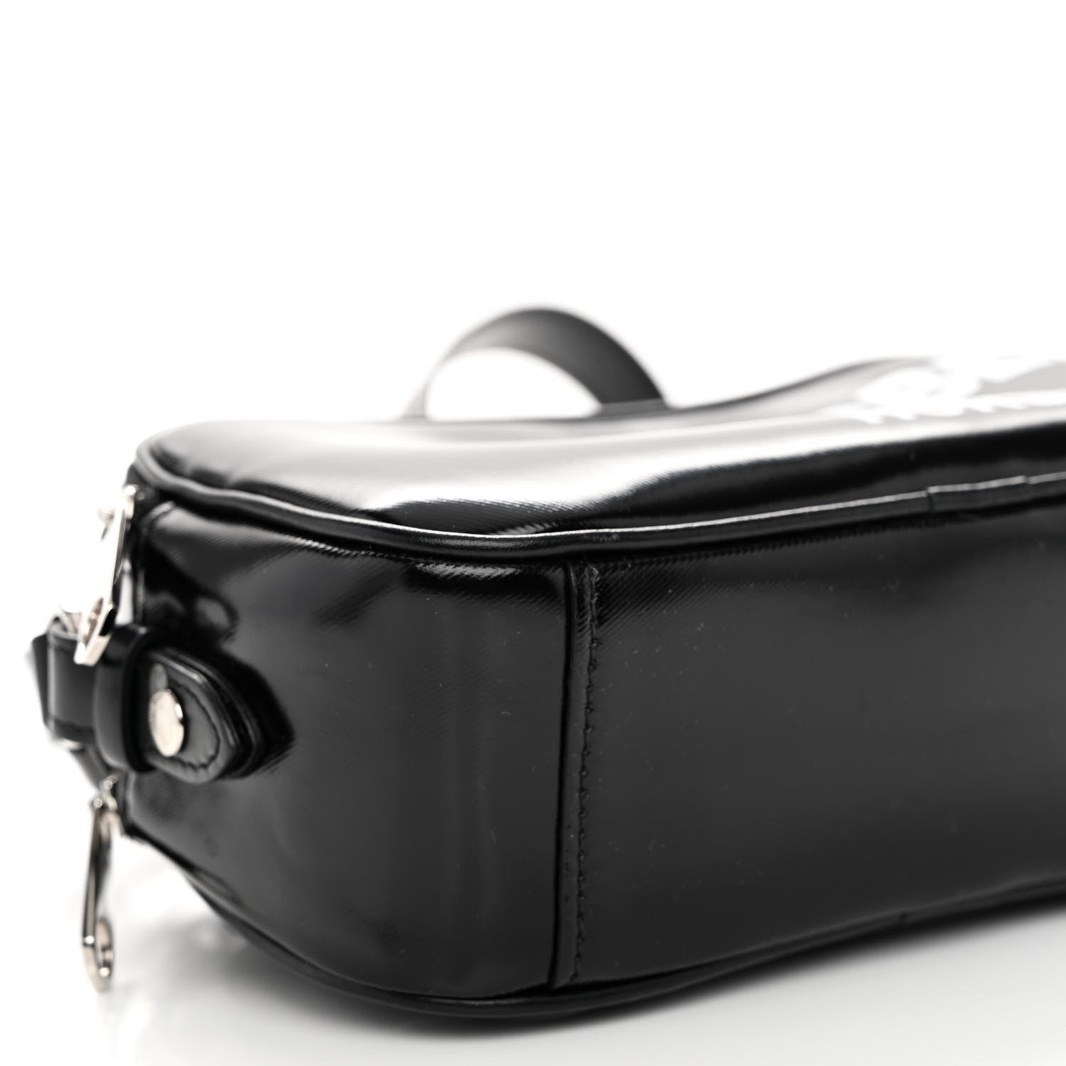 Burberry Coated Canvas Horseferry Print Micro Camera Bag Black 9 of 10
