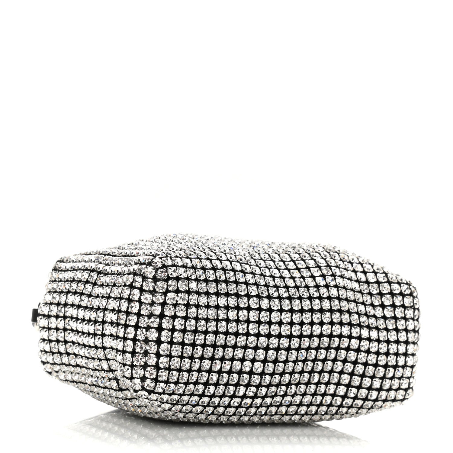 Alexander Wang Mesh Crystal Rhinestone Mini Heiress Pouch Black Silver 7 of 17