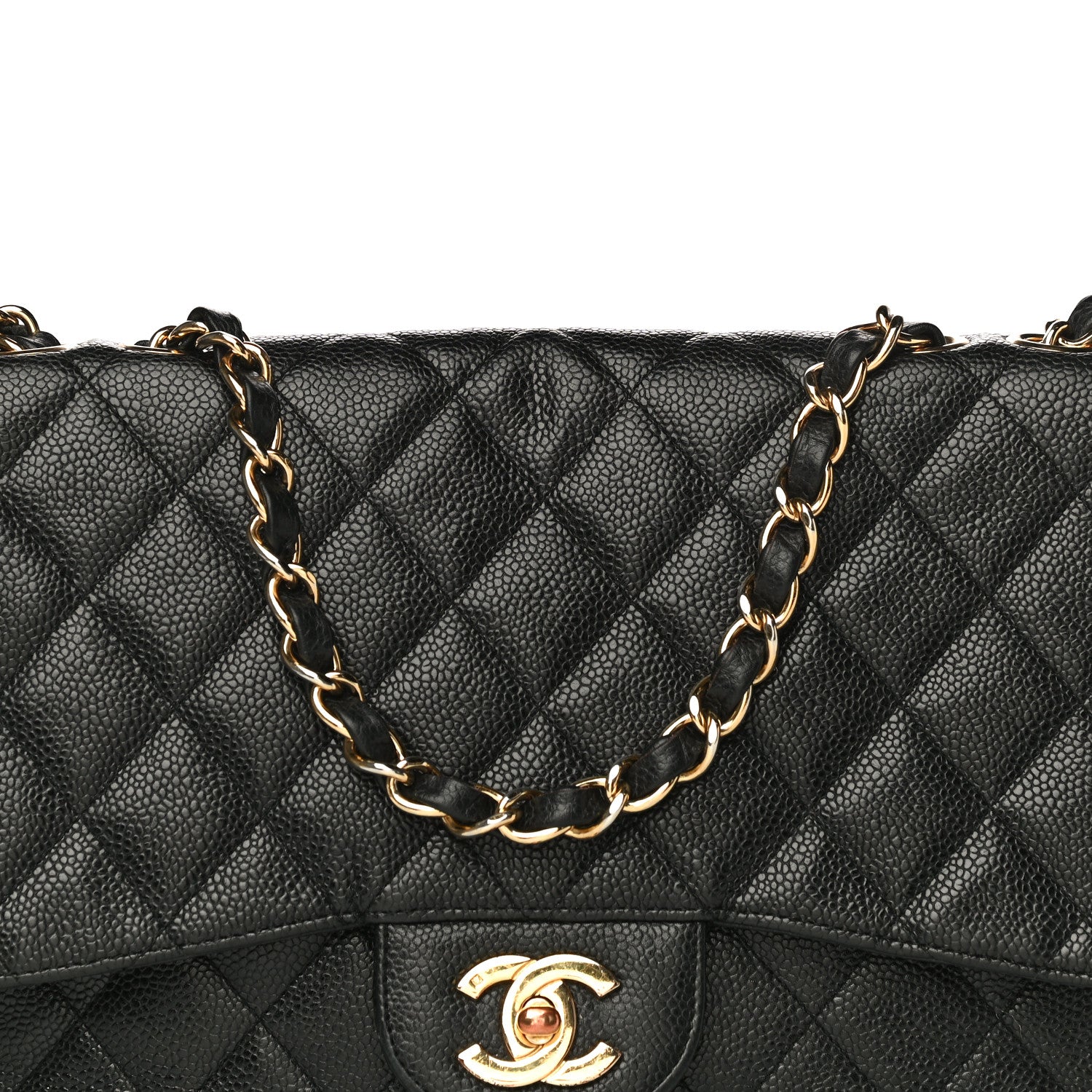 Chanel Caviar Quilted Jumbo Single Flap Black 6 of 25
