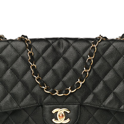 Chanel Caviar Quilted Jumbo Single Flap Black 6 of 25