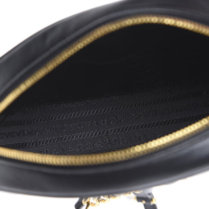 Prada Soft Calfskin Oval Diagramme Crossbody Bag Black 4 of 8