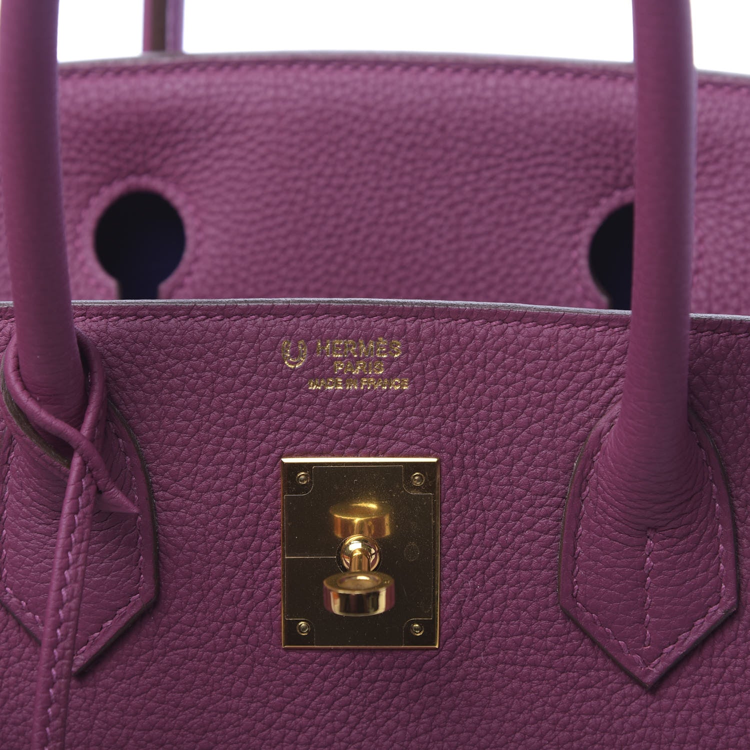 Hermes Togo Horseshoe Birkin 30 Anemone Iris 6 of 11