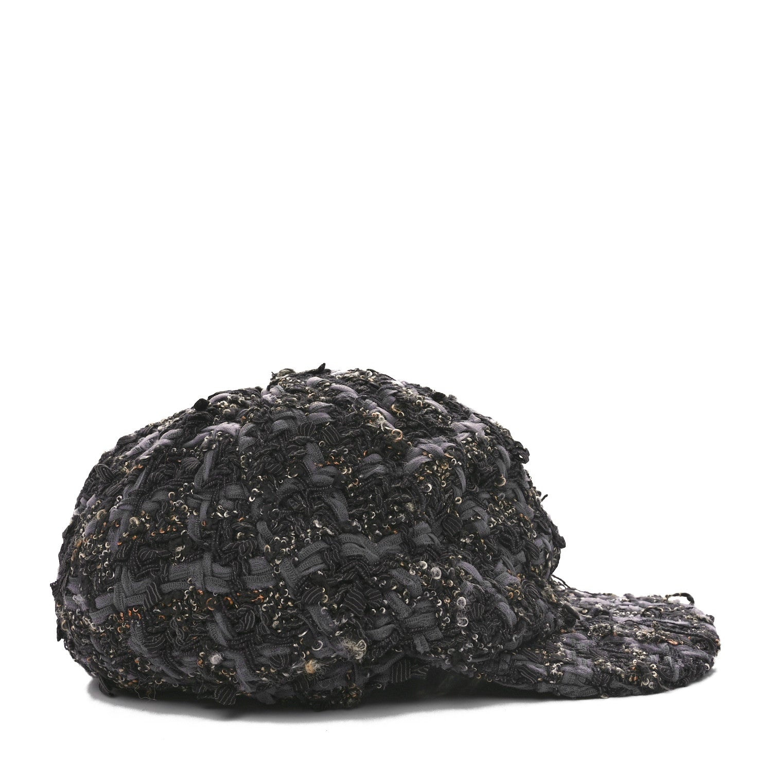 Chanel Cotton Tweed CC Beret M Black Multicolor 5 of 10