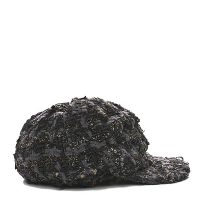 Chanel Cotton Tweed CC Beret M Black Multicolor 5 of 10