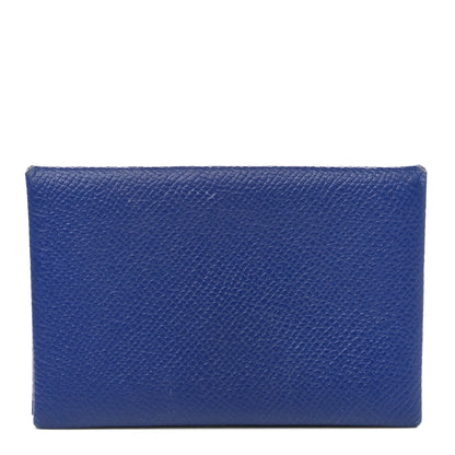 Hermes Epsom Calvi Card Case Bleu Electrique 1 of 8
