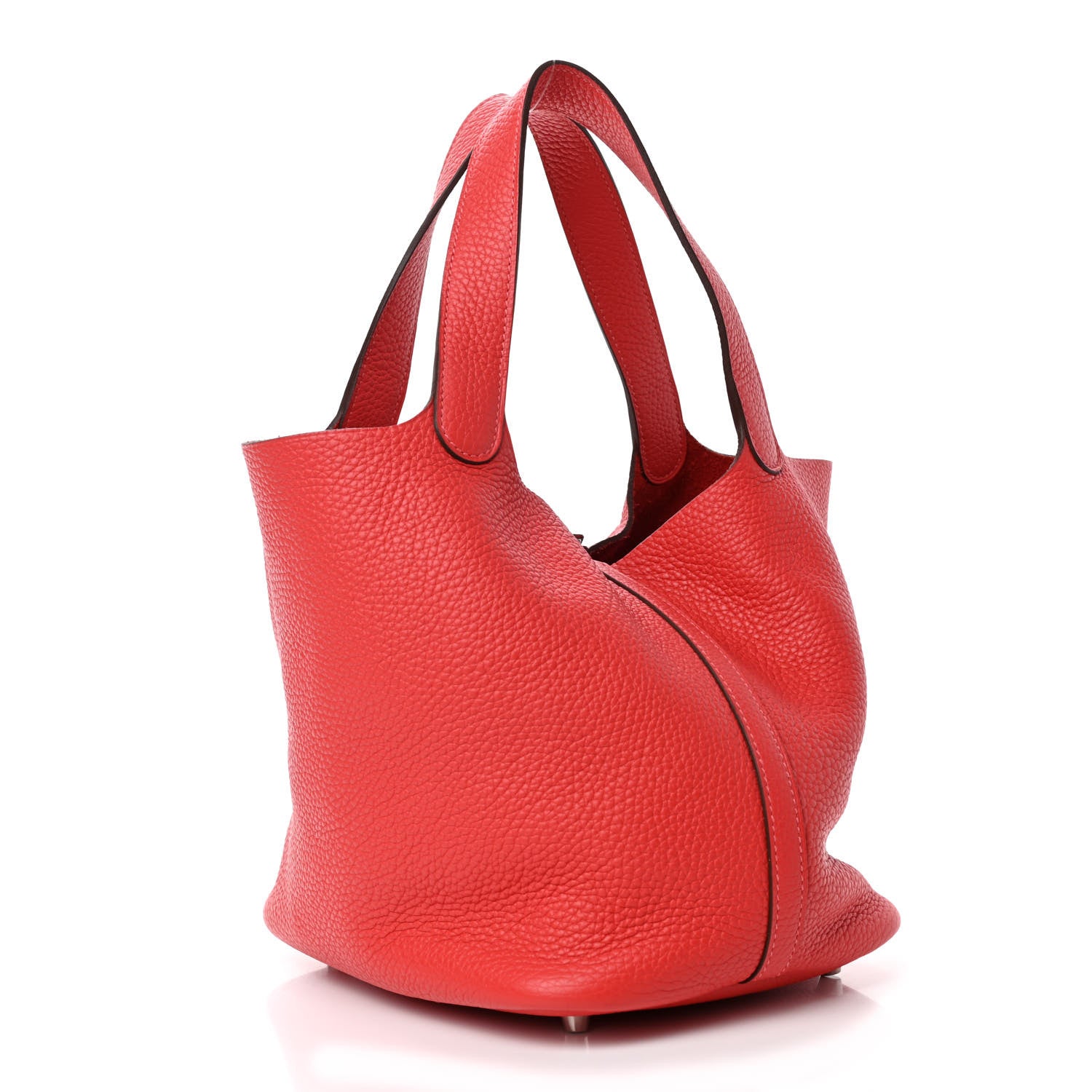 Hermes Taurillon Clemence Picotin Lock 22 MM Rouge Pivoine 2 of 4