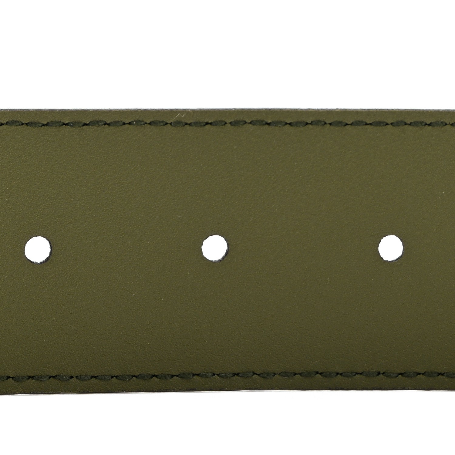 Gucci Azalea Calfskin Enamel Monochrome Double G 40mm Belt 75 30 Military Wood 4 of 5