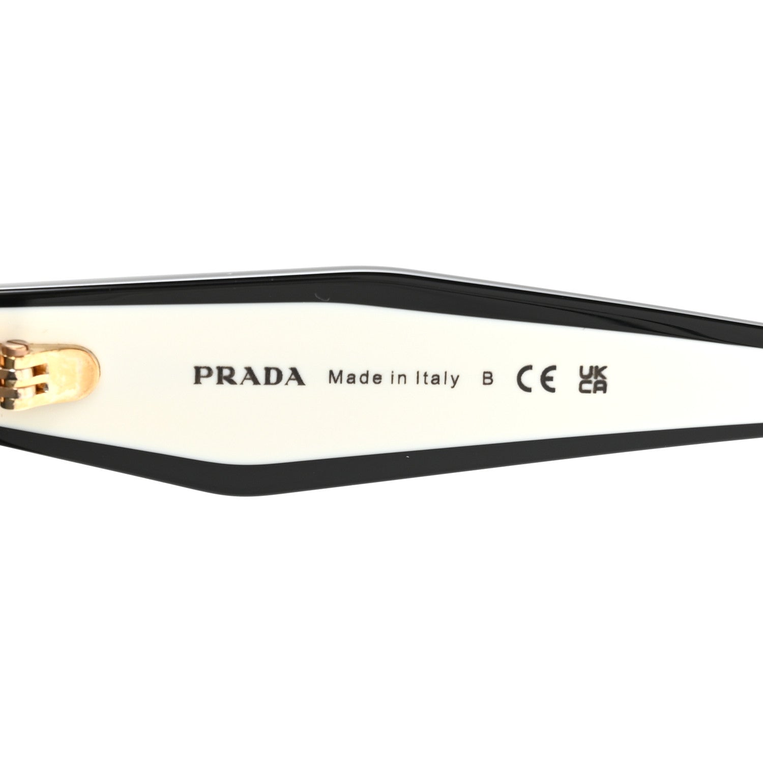 Prada Acetate Sunglasses SPR 15W Black White 6 of 8