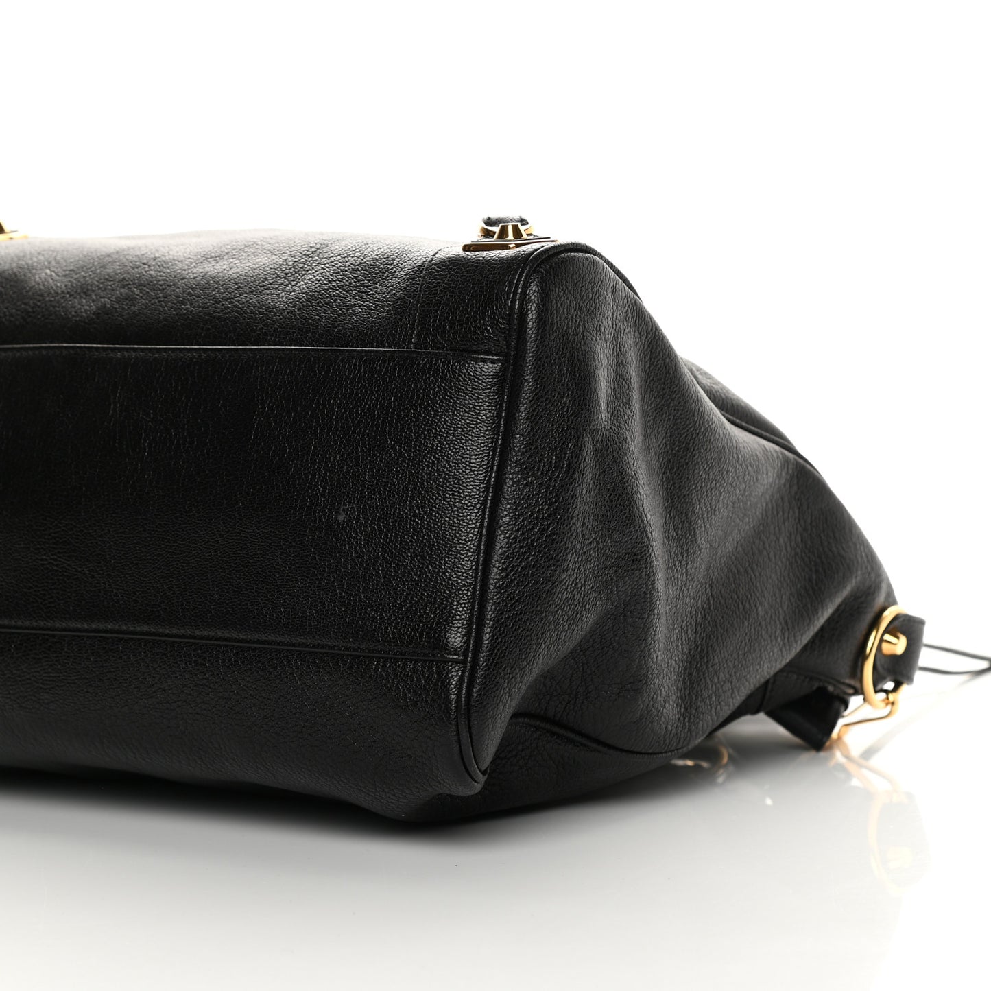 Chevre Gold Metallic Edge Hardware Velo Black