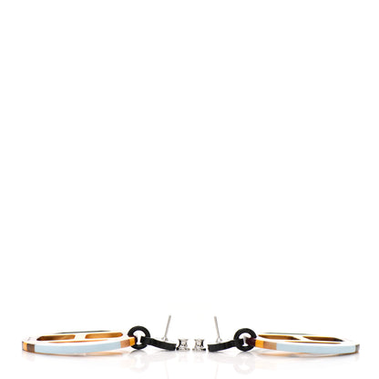 Hermes Lacquered Horn H Equipe Earrings Polaire 5 of 5