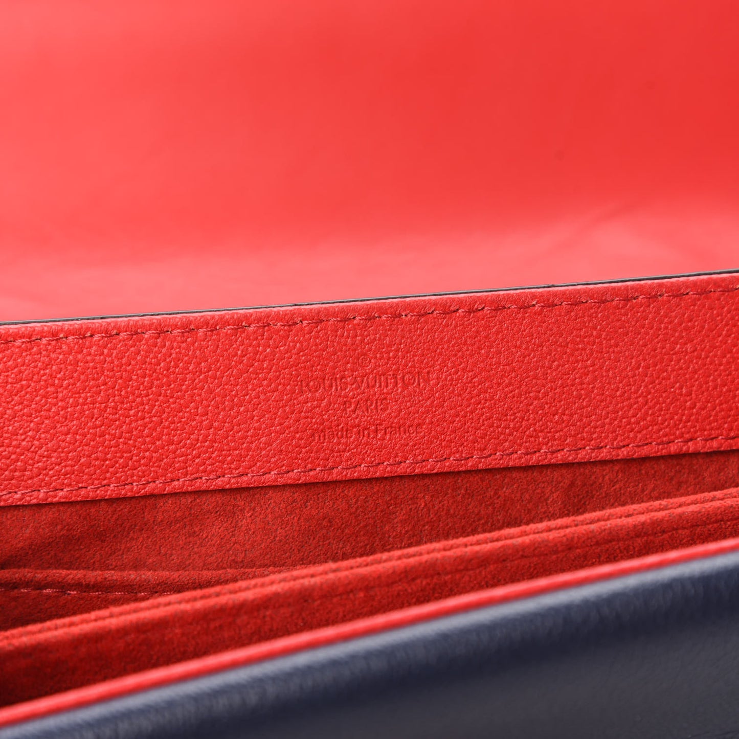 Monogram Cuir Plume Ecume Very Chain Bag Rouge Rubis