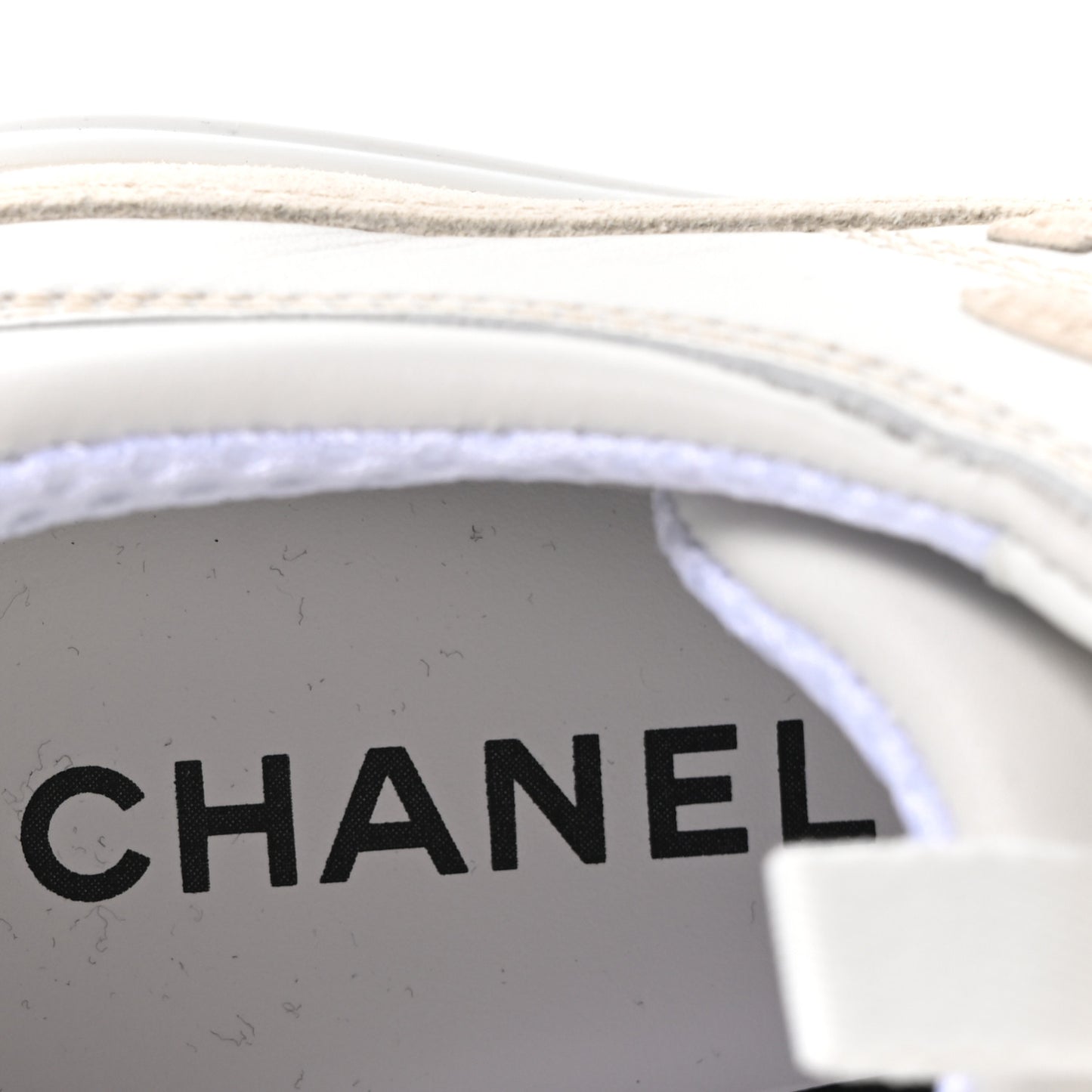 Calfskin Suede CC Sneakers 37.5 White